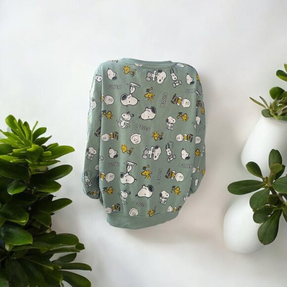 Peanuts Snoopy Adult Crewneck Sweatshirt Size XXL (19) Green - Picture 3 of 3